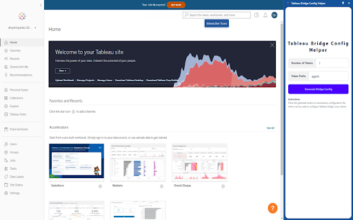 Tableau Bridge Config Helper from Chrome web store to be run with OffiDocs Chromium online Tableau Bridge Config Helper from Chrome web store to be run with OffiDocs Chromium online