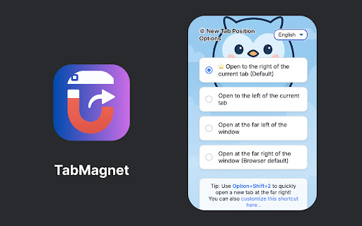 TabMagnet Open Tabs Next to Current from Chrome web store to be run with OffiDocs Chromium online TabMagnet Open Tabs Next to Current from Chrome web store to be run with OffiDocs Chromium online