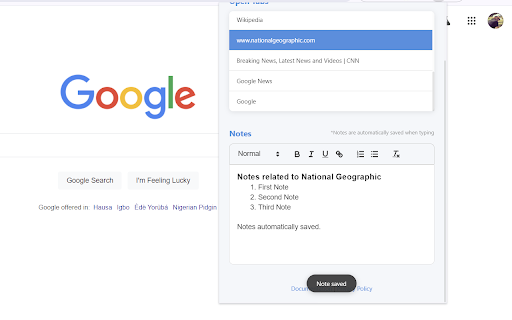 TabNotepad from Chrome web store to be run with OffiDocs Chromium online TabNotepad from Chrome web store to be run with OffiDocs Chromium online