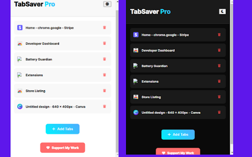TabSaver Pro from Chrome web store to be run with OffiDocs Chromium online TabSaver Pro from Chrome web store to be run with OffiDocs Chromium online