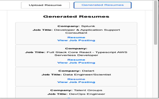 Tailor Resume from Chrome web store to be run with OffiDocs Chromium online Tailor Resume from Chrome web store to be run with OffiDocs Chromium online