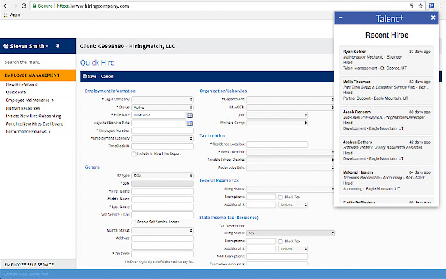 Talent Plus Hire from Chrome web store to be run with OffiDocs Chromium online Talent Plus Hire from Chrome web store to be run with OffiDocs Chromium online