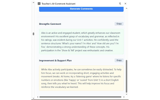 Teacher’s AI Report from Chrome web store to be run with OffiDocs Chromium online Teacher’s AI Report from Chrome web store to be run with OffiDocs Chromium online