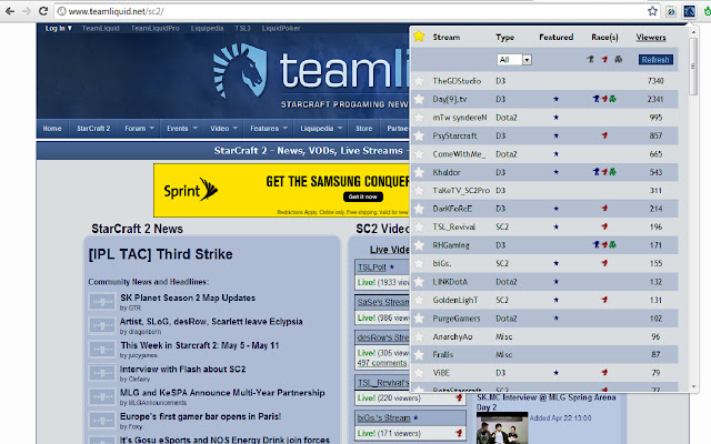 Team Liquid Streams++ from Chrome web store to be run with OffiDocs Chromium online Team Liquid Streams++ from Chrome web store to be run with OffiDocs Chromium online