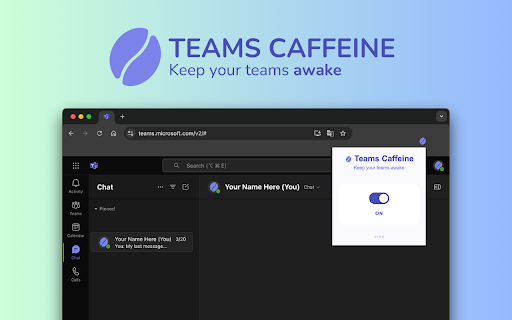 Teams Caffeine from Chrome web store to be run with OffiDocs Chromium online Teams Caffeine from Chrome web store to be run with OffiDocs Chromium online
