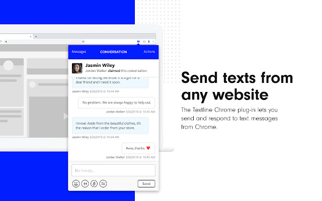 Textline Business Text Messaging from Chrome web store to be run with OffiDocs Chromium online Textline Business Text Messaging from Chrome web store to be run with OffiDocs Chromium online