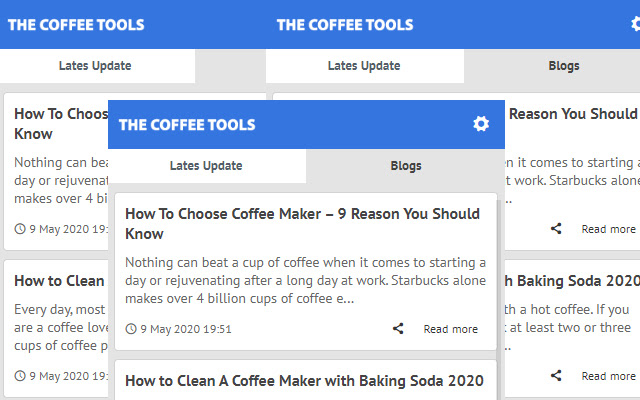 The Coffee Tools Latest News Update from Chrome web store to be run with OffiDocs Chromium online The Coffee Tools Latest News Update from Chrome web store to be run with OffiDocs Chromium online