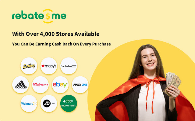 The RebatesMe Cash Back Button from Chrome web store to be run with OffiDocs Chromium online The RebatesMe Cash Back Button from Chrome web store to be run with OffiDocs Chromium online