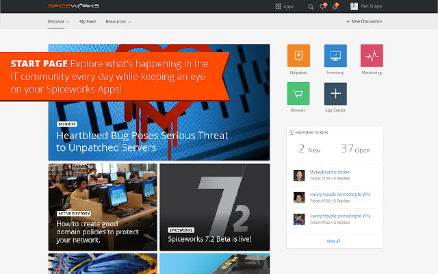 The Spiceworks IT Community from Chrome web store to be run with OffiDocs Chromium online The Spiceworks IT Community from Chrome web store to be run with OffiDocs Chromium online