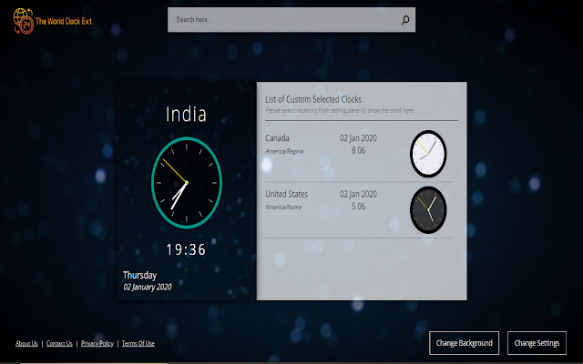 The World Clock Ext from Chrome web store to be run with OffiDocs Chromium online The World Clock Ext from Chrome web store to be run with OffiDocs Chromium online