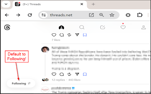 Threads Default to Following Feed from Chrome web store to be run with OffiDocs Chromium online Threads Default to Following Feed from Chrome web store to be run with OffiDocs Chromium online
