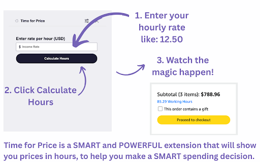 Time for Price – See How Long You’d Work for It from Chrome web store to be run with OffiDocs Chromium online Time for Price – See How Long You’d Work for It from Chrome web store to be run with OffiDocs Chromium online