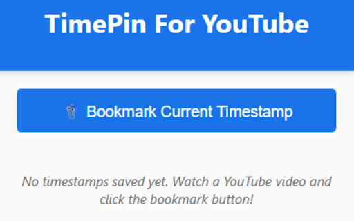 TimePin For YouTube from Chrome web store to be run with OffiDocs Chromium online TimePin For YouTube from Chrome web store to be run with OffiDocs Chromium online