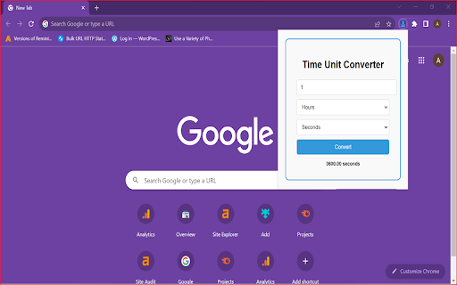 Time Unit Converter from Chrome web store to be run with OffiDocs Chromium online Time Unit Converter from Chrome web store to be run with OffiDocs Chromium online