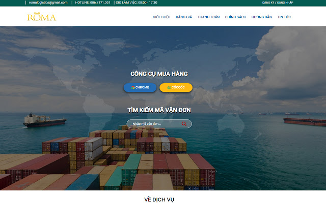 Tiện ích đặt hàng Roma Logistics from Chrome web store to be run with OffiDocs Chromium online Tiện ích đặt hàng Roma Logistics from Chrome web store to be run with OffiDocs Chromium online