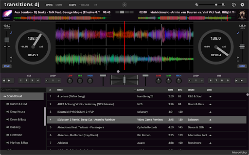 Transitions DJ Video from Chrome web store to be run with OffiDocs Chromium online Transitions DJ Video from Chrome web store to be run with OffiDocs Chromium online