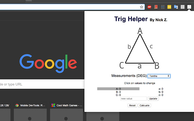 Trig Helper from Chrome web store to be run with OffiDocs Chromium online Trig Helper from Chrome web store to be run with OffiDocs Chromium online