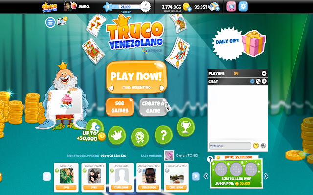 Truco Venezolano Playspace from Chrome web store to be run with OffiDocs Chromium online Truco Venezolano Playspace from Chrome web store to be run with OffiDocs Chromium online