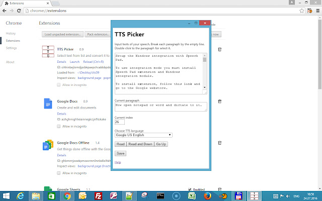 TTS Picker from Chrome web store to be run with OffiDocs Chromium online TTS Picker from Chrome web store to be run with OffiDocs Chromium online