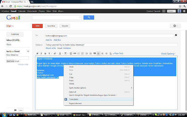 Turkcelestir from Chrome web store to be run with OffiDocs Chromium online Turkcelestir from Chrome web store to be run with OffiDocs Chromium online
