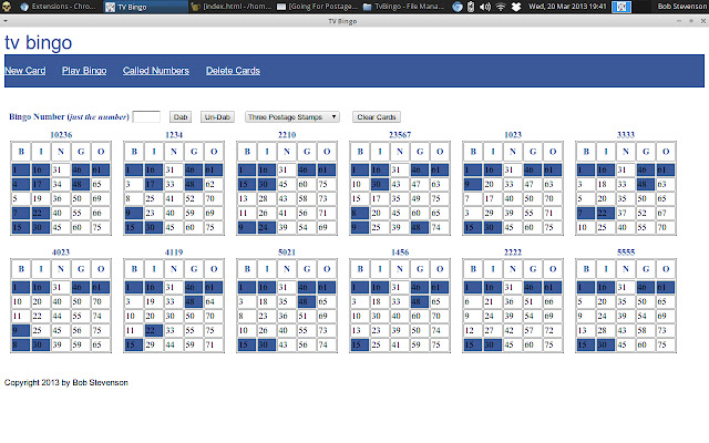 TV Bingo from Chrome web store to be run with OffiDocs Chromium online TV Bingo from Chrome web store to be run with OffiDocs Chromium online