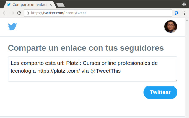 Tweet This from Chrome web store to be run with OffiDocs Chromium online Tweet This from Chrome web store to be run with OffiDocs Chromium online