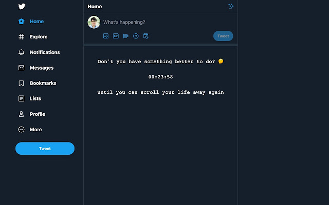 Twitter Free Mornings from Chrome web store to be run with OffiDocs Chromium online Twitter Free Mornings from Chrome web store to be run with OffiDocs Chromium online