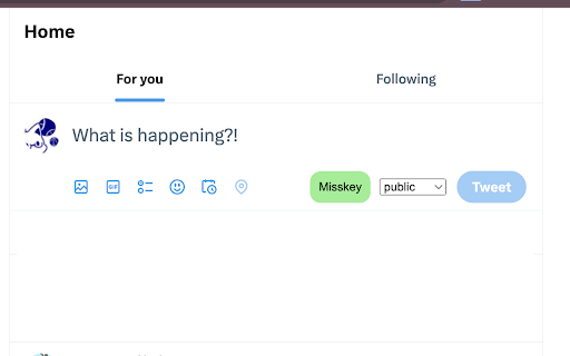Twitter to Misskey from Chrome web store to be run with OffiDocs Chromium online Twitter to Misskey from Chrome web store to be run with OffiDocs Chromium online