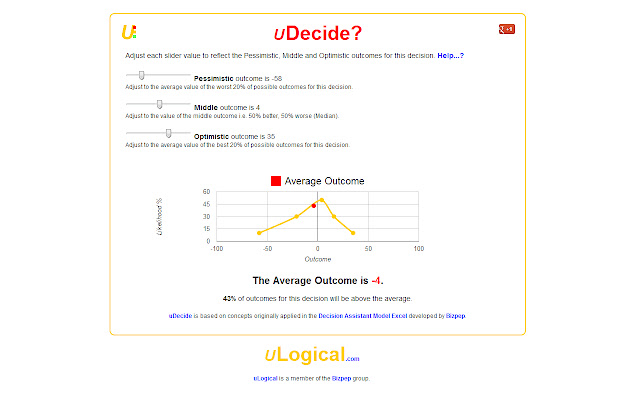 uDecide from Chrome web store to be run with OffiDocs Chromium online uDecide from Chrome web store to be run with OffiDocs Chromium online