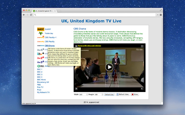 UK TV Live from Chrome web store to be run with OffiDocs Chromium online UK TV Live from Chrome web store to be run with OffiDocs Chromium online