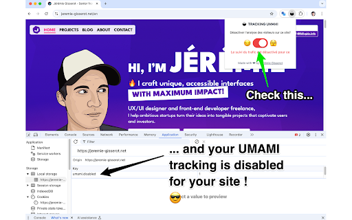 Umami Exclude Myself from Chrome web store to be run with OffiDocs Chromium online Umami Exclude Myself from Chrome web store to be run with OffiDocs Chromium online