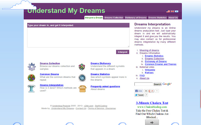 Understand My Dreams from Chrome web store to be run with OffiDocs Chromium online Understand My Dreams from Chrome web store to be run with OffiDocs Chromium online