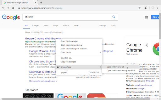 UniqueTabs from Chrome web store to be run with OffiDocs Chromium online UniqueTabs from Chrome web store to be run with OffiDocs Chromium online