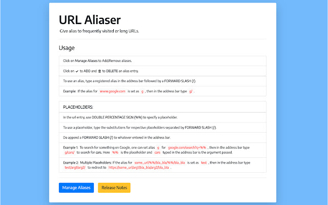 URL Aliaser from Chrome web store to be run with OffiDocs Chromium online URL Aliaser from Chrome web store to be run with OffiDocs Chromium online