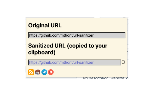 URL Sanitizer from Chrome web store to be run with OffiDocs Chromium online URL Sanitizer from Chrome web store to be run with OffiDocs Chromium online