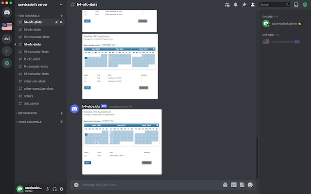 USAVisaSlot from Chrome web store to be run with OffiDocs Chromium online USAVisaSlot from Chrome web store to be run with OffiDocs Chromium online