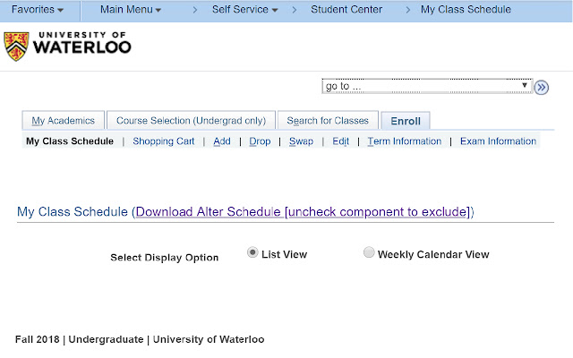 uWaterloo Alter Schedule Creator from Chrome web store to be run with OffiDocs Chromium online uWaterloo Alter Schedule Creator from Chrome web store to be run with OffiDocs Chromium online