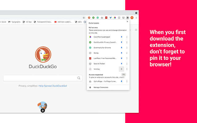 Vereday from Chrome web store to be run with OffiDocs Chromium online Vereday from Chrome web store to be run with OffiDocs Chromium online