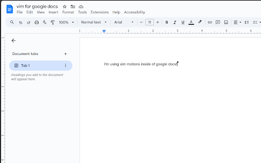 Vim For Docs from Chrome web store to be run with OffiDocs Chromium online Vim For Docs from Chrome web store to be run with OffiDocs Chromium online