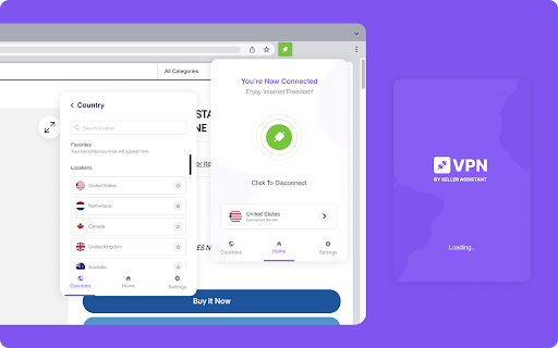 VPN by Seller Assistant Secure and Unlimited VPN (Proxy) from Chrome web store to be run with OffiDocs Chromium online VPN by Seller Assistant Secure and Unlimited VPN (Proxy) from Chrome web store to be run with OffiDocs Chromium online