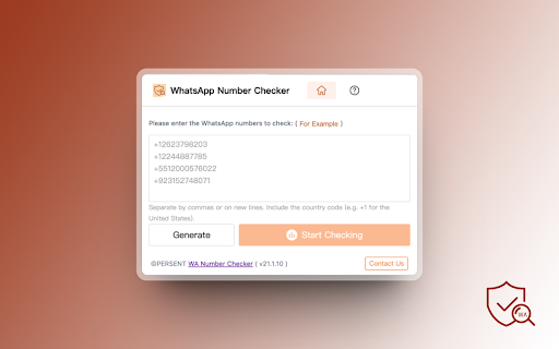 Wa2in WA Number Checker from Chrome web store to be run with OffiDocs Chromium online Wa2in WA Number Checker from Chrome web store to be run with OffiDocs Chromium online
