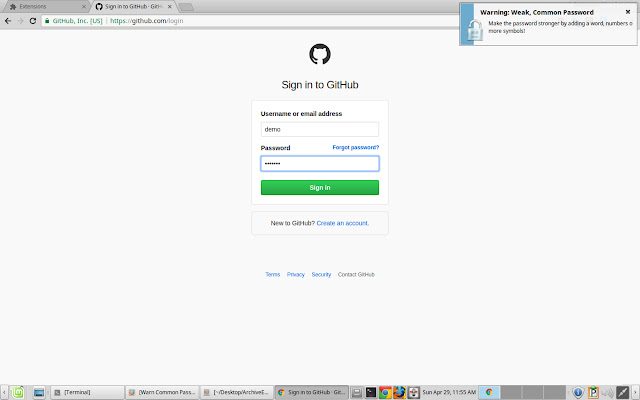 Warn Common Password from Chrome web store to be run with OffiDocs Chromium online Warn Common Password from Chrome web store to be run with OffiDocs Chromium online