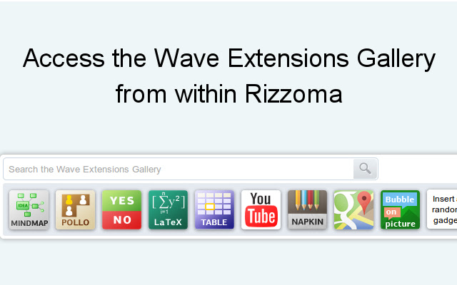 Wave Extensions Gallery Loader for Rizzoma from Chrome web store to be run with OffiDocs Chromium online Wave Extensions Gallery Loader for Rizzoma from Chrome web store to be run with OffiDocs Chromium online