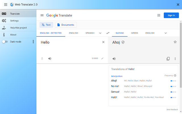 Web Translate from Chrome web store to be run with OffiDocs Chromium online Web Translate from Chrome web store to be run with OffiDocs Chromium online