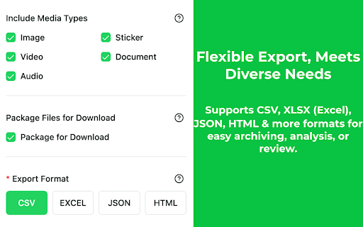 WhatsApp™ Chat Backup ExtBoost from Chrome web store to be run with OffiDocs Chromium online WhatsApp™ Chat Backup ExtBoost from Chrome web store to be run with OffiDocs Chromium online