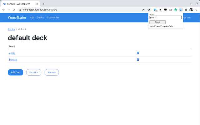Word4Later from Chrome web store to be run with OffiDocs Chromium online Word4Later from Chrome web store to be run with OffiDocs Chromium online