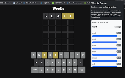 WordleSolver from Chrome web store to be run with OffiDocs Chromium online WordleSolver from Chrome web store to be run with OffiDocs Chromium online