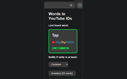 Words in YouTube IDs from Chrome web store to be run with OffiDocs Chromium online Words in YouTube IDs from Chrome web store to be run with OffiDocs Chromium online
