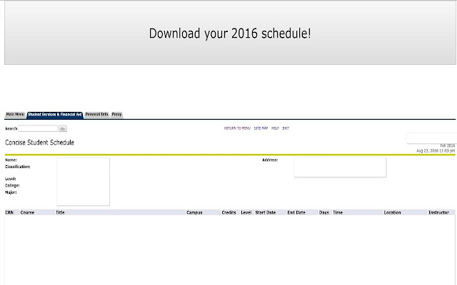 WPI Schedule Exporter (2017 Version) from Chrome web store to be run with OffiDocs Chromium online WPI Schedule Exporter (2017 Version) from Chrome web store to be run with OffiDocs Chromium online