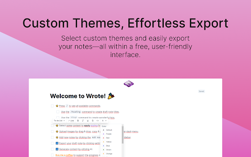 Wrote: Easy Notes Tab from Chrome web store to be run with OffiDocs Chromium online Wrote: Easy Notes Tab from Chrome web store to be run with OffiDocs Chromium online
